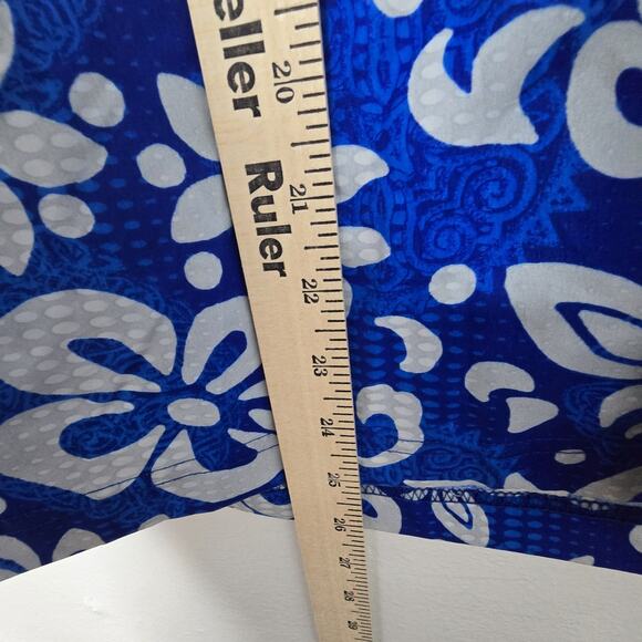 Pointzero Tropical Hawaiian Mens Shirt Large Blue With Flowers - Picture 4 of 10